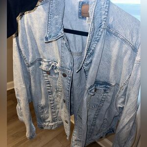 American Eagle Light Blue Jean Jacket size XXL